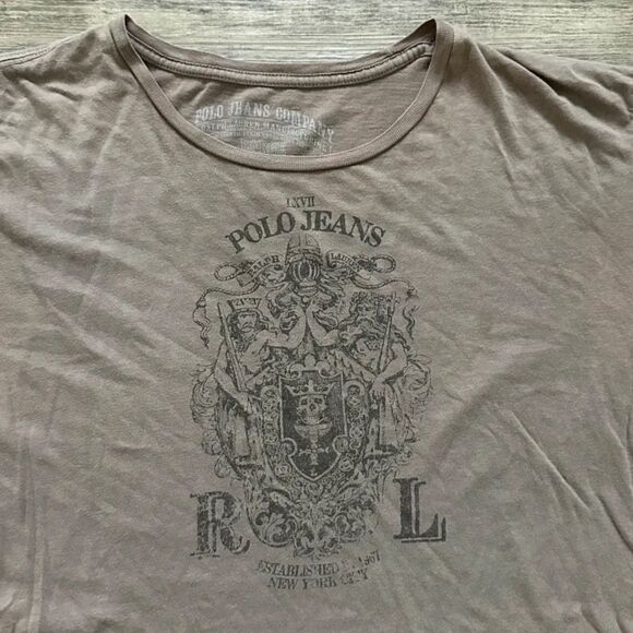 Polo Ralph Lauren Polo Jeans Company Coat Of Arms Crest T Shirt Size L RRL - Picture 2 of 5